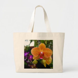 Bolsa Tote Grande Orquídea alaranjada