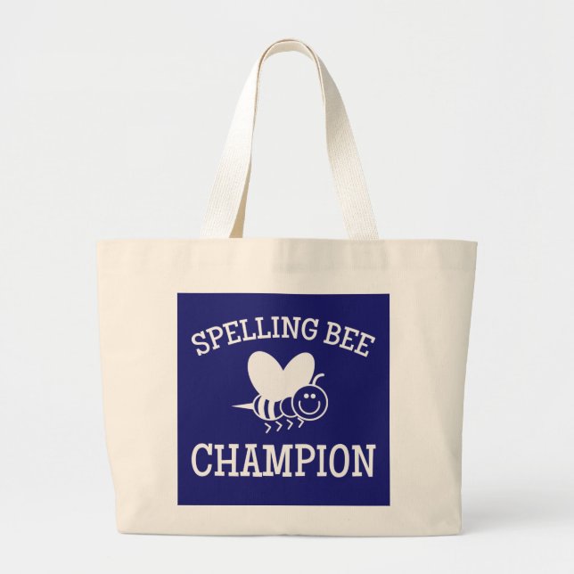 Bolsa Tote Grande Ortografia de Bee Champion (Frente)
