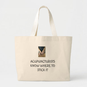 Bolsa Tote Grande Os Acupuncturists sabem onde colá-lo