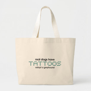 Bolsa Tote Grande Os cães reais têm tatuagens