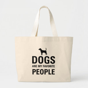 Bolsa Tote Grande Os cães são meus povos favoritos