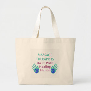 Bolsa Tote Grande Os terapeutas da massagem fazem-no com mãos curas
