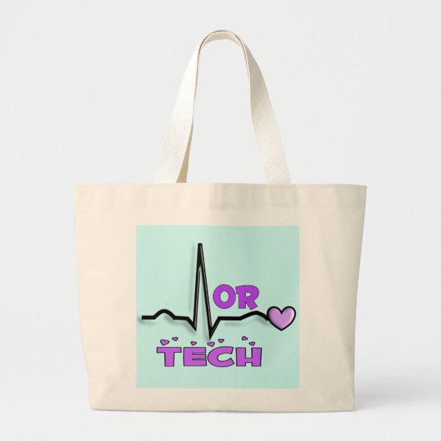 Bolsa Tote Grande OU presentes da TECNOLOGIA--Design de QRS (Frente)
