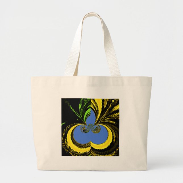 Bolsa Tote Grande Ouro Azul (Frente)