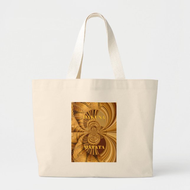 Bolsa Tote Grande Ouro Giraffe Art (Frente)