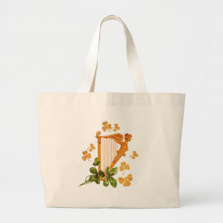 Bolsa Tote Grande Ouro Irish Harp