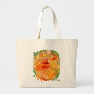 Bolsa Tote Grande Ouro Marigold Watercolor