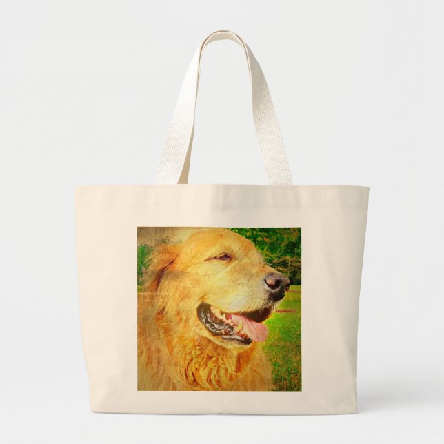 Bolsa Tote Grande Ouro Retriever Shopping Bag (Frente)