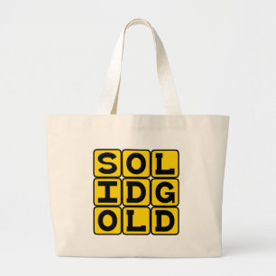 Bolsa Tote Grande Ouro Sólido, Meme da Internet