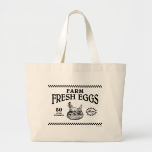 Bolsa Tote Grande OVOS FRESCOS fazendas
