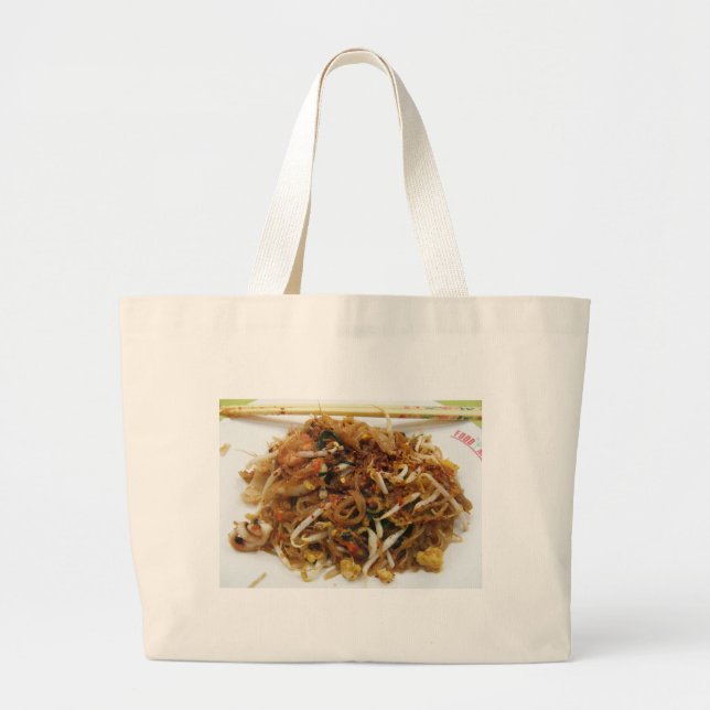 Bolsa Tote Grande Pad Thai [ผั ด ไ ท ย] Comida de Rua Tailândia (Frente)