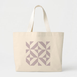 Bolsa Tote Grande Padrão de Cubo de Deco Geométrico de Uvas Legal Pá