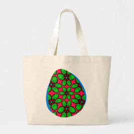 Bolsa Tote Grande Padrão de Flores de Abstrato Bonito