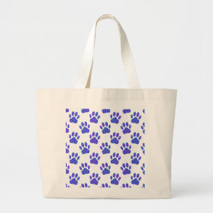 Bolsa Tote Grande Padrão de impressão de pata cósmica