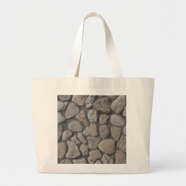 Bolsa Tote Grande Padrão de pedra (Frente)