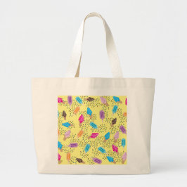 Bolsa Tote Grande Padrão de Sorvete de Verão Colorido