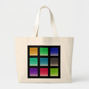 Bolsa Tote Grande Padrão Moderno de Quadrados Abstratos