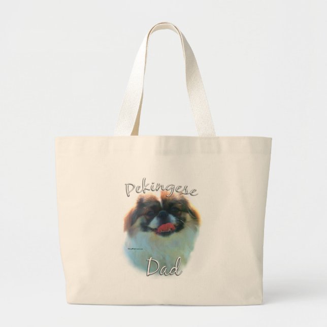 Bolsa Tote Grande Pai 2 de Pekingese (Frente)