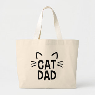 Bolsa Tote Grande Pai De Gato Com Ouvidos E Sussurros