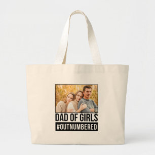 Bolsa Tote Grande Pai de Meninas #Em Número