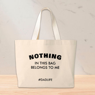 Bolsa Tote Grande Pai divertido Dadlife Bold Typoografia presente de