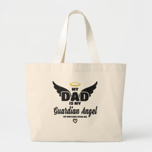 Bolsa Tote Grande Pai É Meu Anjo Guardião Me Vê Na Memória