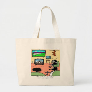 Bolsa Tote Grande Pais Insetos Cartoon Divertido