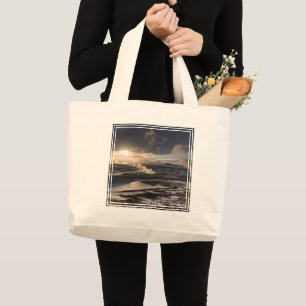 Bolsa Tote Grande Paisagem Geotérmica de Inverno