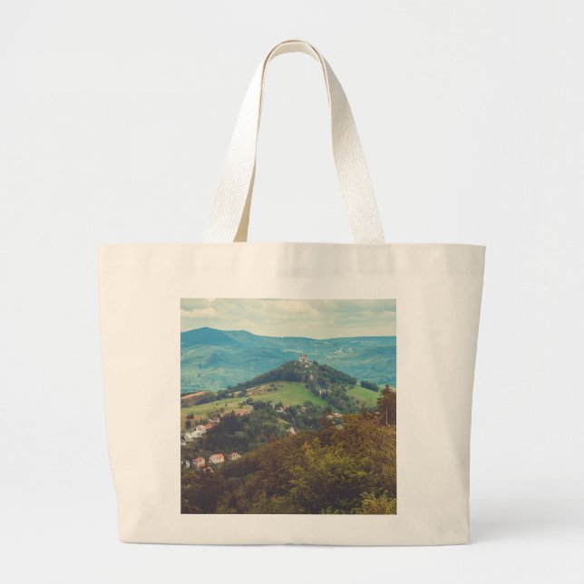 Bolsa Tote Grande Paisagem romântica (Frente)