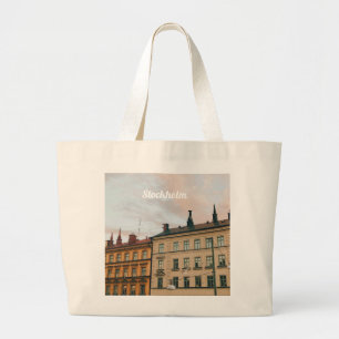 Bolsa Tote Grande Paisagem Urbana de Södermalm em Estocolmo
