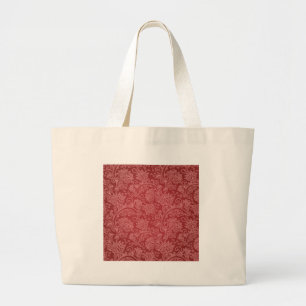 Bolsa Tote Grande Paisley Vermelho Damasco Designer Floral Vintage C