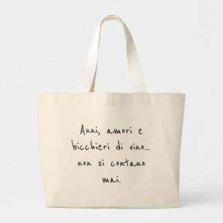 Bolsa Tote Grande Palavras italianas tote saco