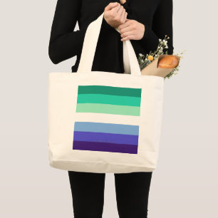 Bolsa Tote Grande Paleta da bandeira de homens gays trans-inclusivos