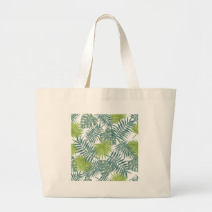 Bolsa Tote Grande Palm Tree Vintage Impressão Art Havaiano