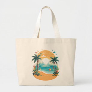 Bolsa Tote Grande Palmeira de Sun Beach