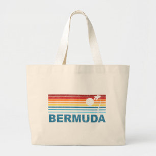Bolsa Tote Grande Palmeira retro Bermuda