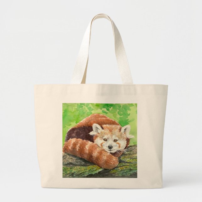 Bolsa Tote Grande Panda vermelha (Frente)
