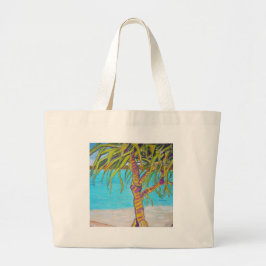 Bolsa Tote Grande Pandanas Azuis