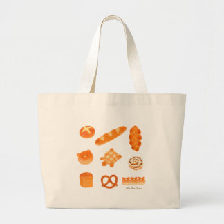 Bolsa Tote Grande Pão de Variedade da Padaria Fofa Snack Japonês