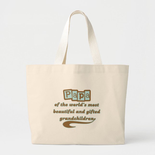 Bolsa Tote Grande Papá de netos dotado (Frente)