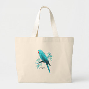 Bolsa Tote Grande Papagaio-do-pescoço-azul