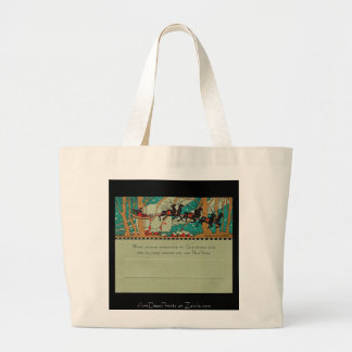 Bolsa Tote Grande Papai noel do art deco no céu