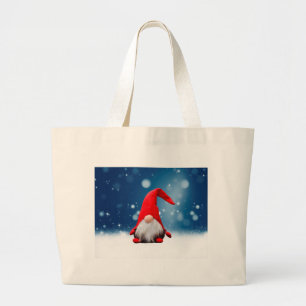 Bolsa Tote Grande Papai Noel Natal Fofo Neve Estrelas