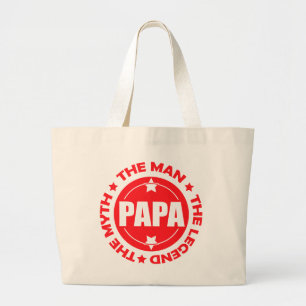 Bolsa Tote Grande Papai. O Homem. O Mito. A Lenda.