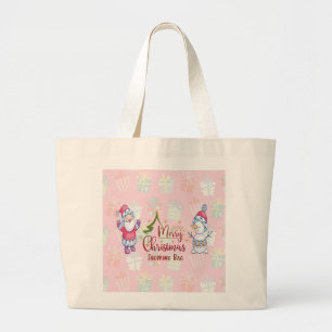 Bolsa Tote Grande Papais noeis de Snowman e Snowman Comprados no Nat