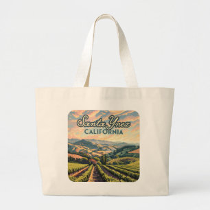Bolsa Tote Grande Papais noeis Ynez California Vineyard Winery Retro