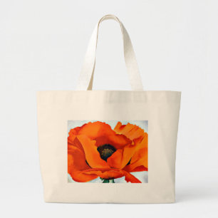 Bolsa Tote Grande Papoila impressionante do vermelho de Georgia