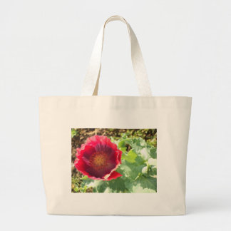 Bolsa Tote Grande Papoila vermelha vívida