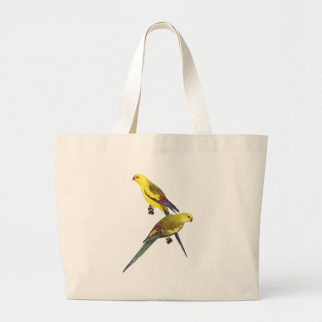 Bolsa Tote Grande Par de Papagaio Regente - Polytelis anthopeplus (Frente)