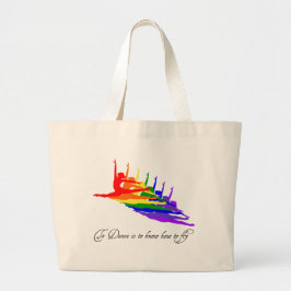 Bolsa Tote Grande Para dançar é saber voar a sacola